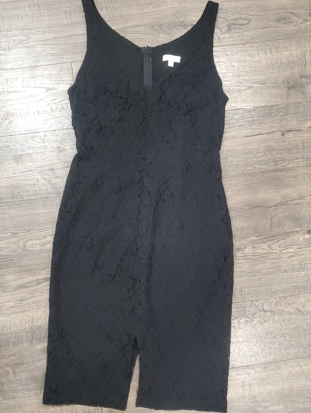 Weston Wear Black Lace Midi Sheath Dress